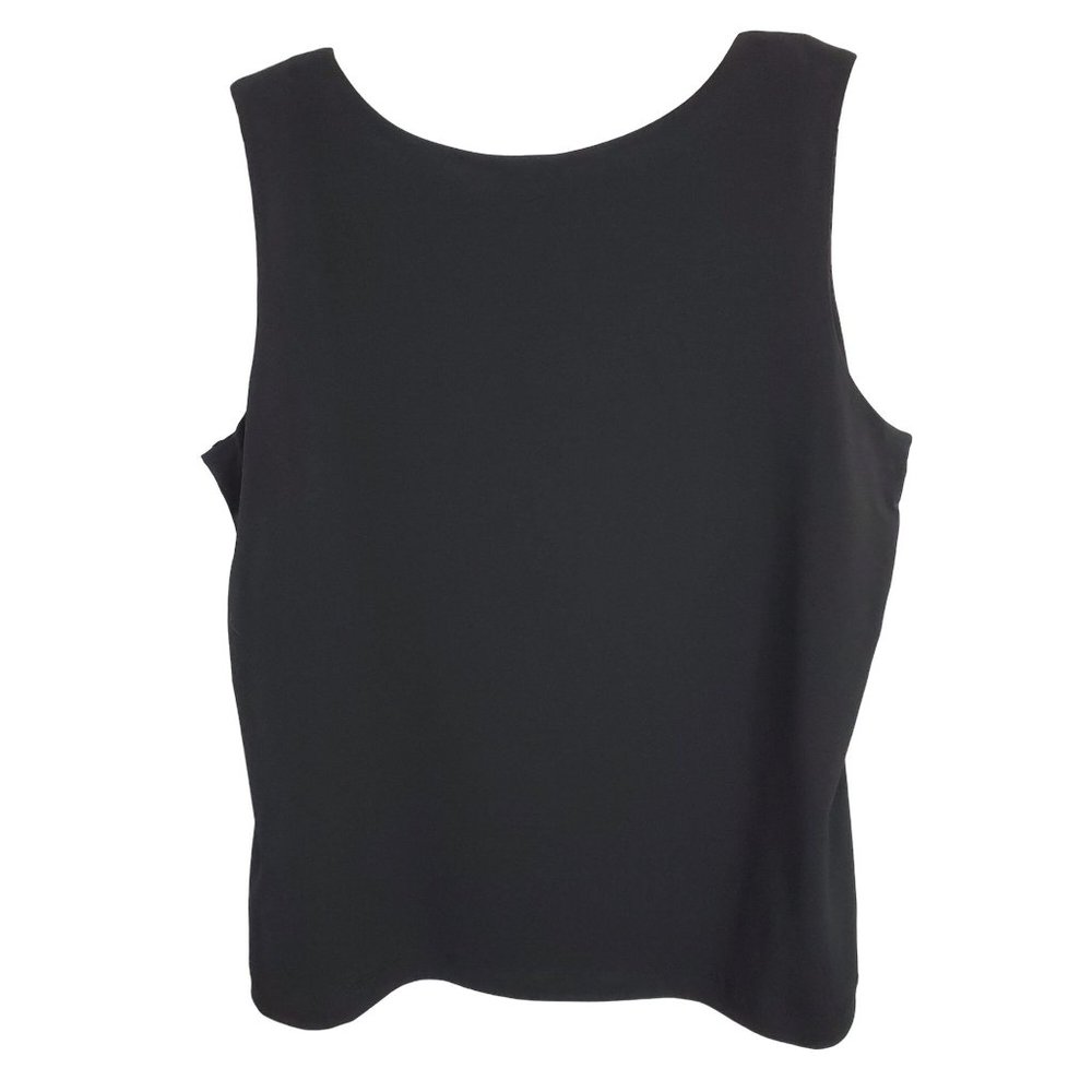 Chico's 3 Sz XL Top Lined Sleeveless Tank Layer Pullover Fluid Jersey Knit Scoop - Picture 2 of 5